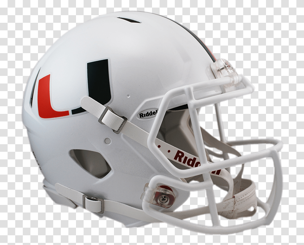 Miami Hurricanes Riddell Speed Miami Hurricanes Football Helmet, Clothing, Apparel, American Football, Team Sport Transparent Png