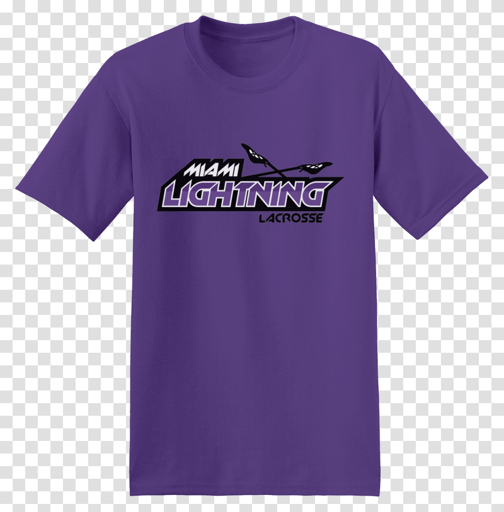 Miami Lightning Purple T Shirt Swordfish, Apparel, T-Shirt, Sleeve Transparent Png