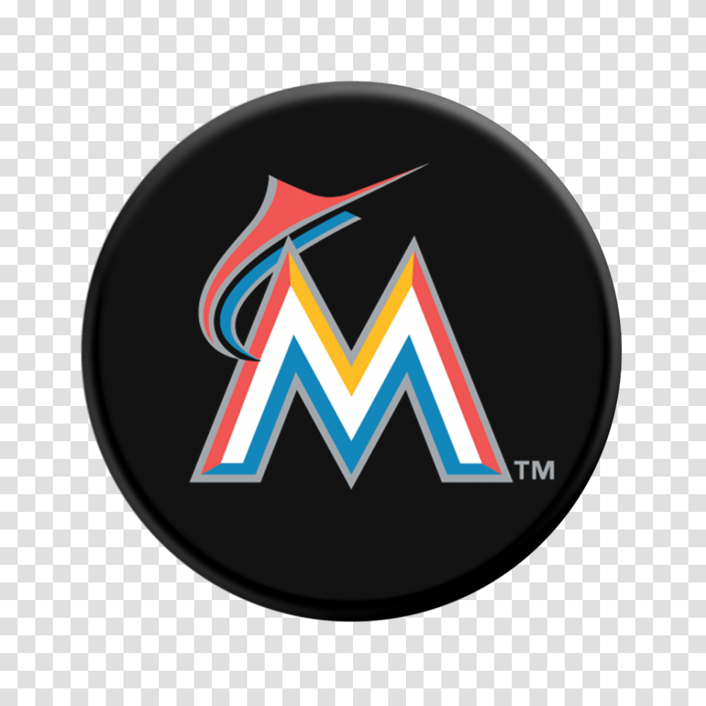 Miami Marlins Popsockets Grip, Logo, Trademark, Emblem Transparent Png