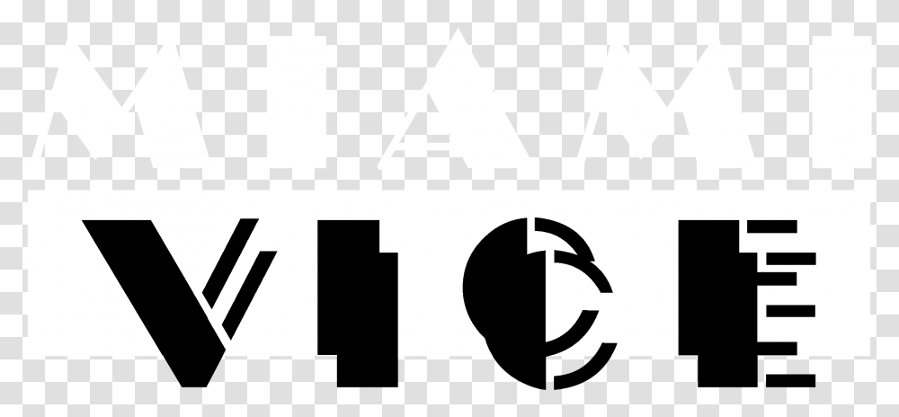 Miami Vice Logo Black And White Miami Vice Black And White, Triangle, Number Transparent Png