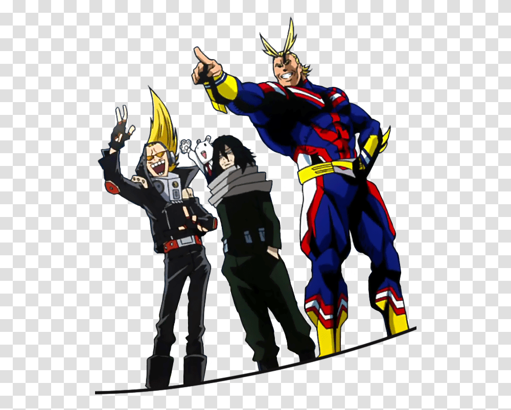 Mic Aizawa All Might Amp Nezu From The All Might Aizawa And Present Mic, Costume, Person, People Transparent Png