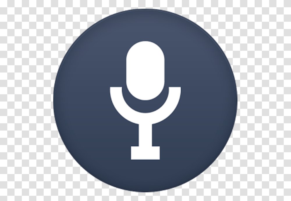 Mic Microphone Free Icon Of Circle Icons Microphone Circle Icon, Symbol, Hand, Text, Light Transparent Png