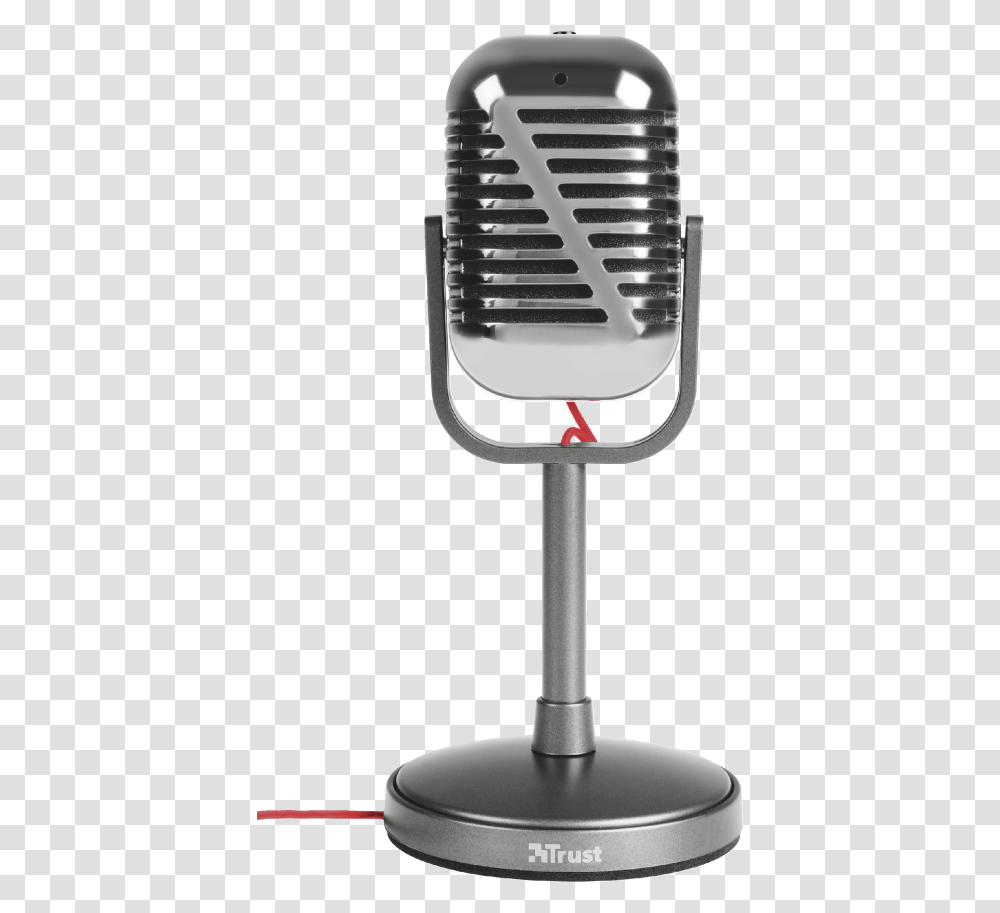 Mic On Stand Trust Elvii Microfono, Electrical Device, Microphone, Lamp, Karaoke Transparent Png