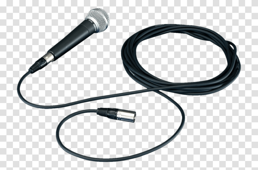 Mic With Cable, Microphone, Electrical Device Transparent Png