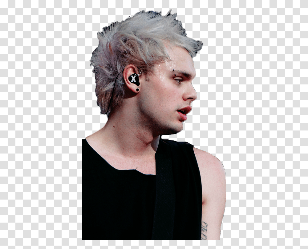 Michael Clifford Michael Clifford Michael Clifford Pink And Blue Hair, Face, Person, Human, Head Transparent Png