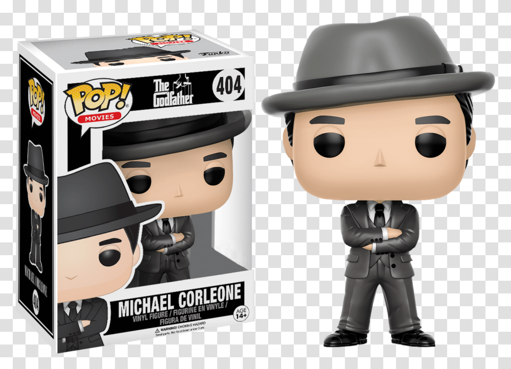 Michael Corleone With Hat Us Exclusive Pop Vinyl Figure Funko Pop Michael Corleone, Helmet, Person, Word Transparent Png