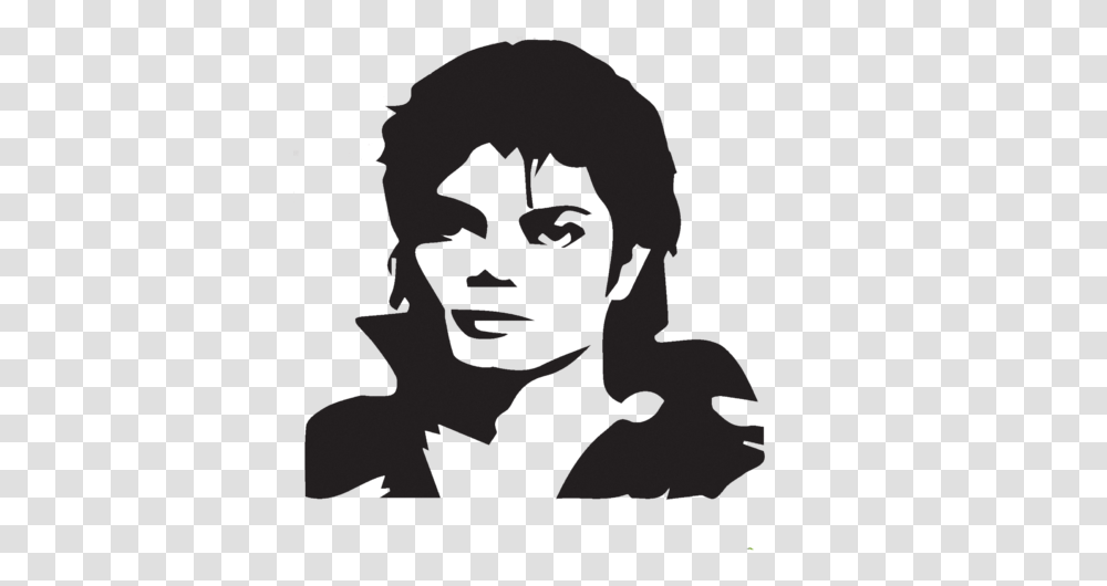 Michael Jackson Black And White Head Portrait Custom Ideas, Face, Person, Stencil Transparent Png