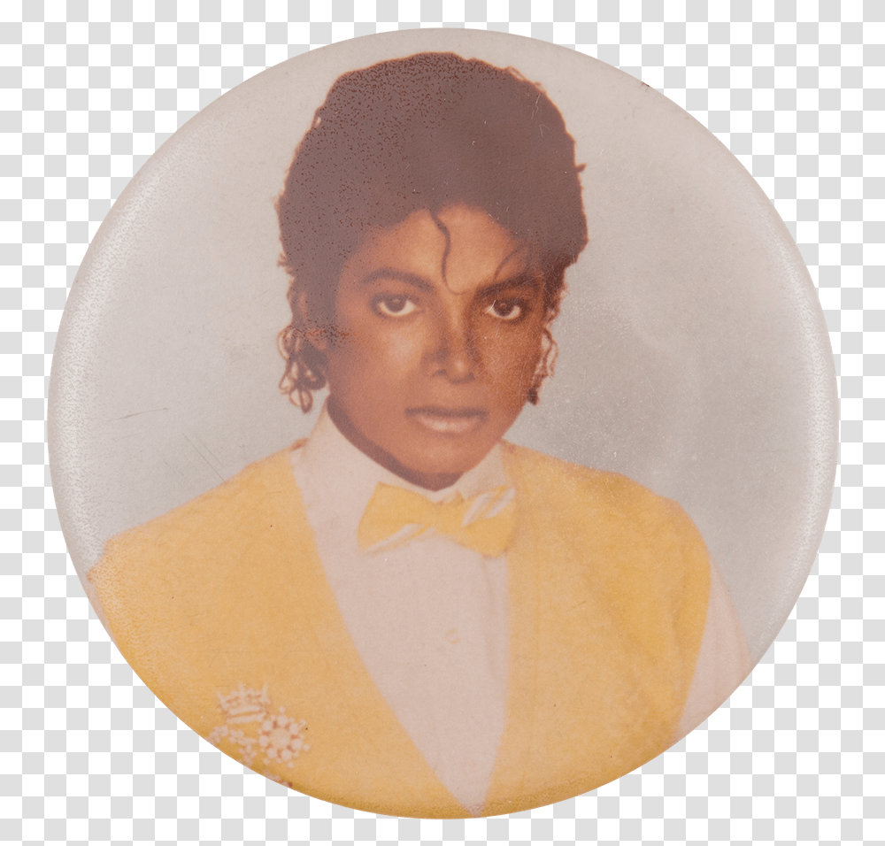 Michael Jackson Yellow Tuxedo Busy Beaver Button Museum Michael Jackson Circle, Tie, Person, Art, Logo Transparent Png