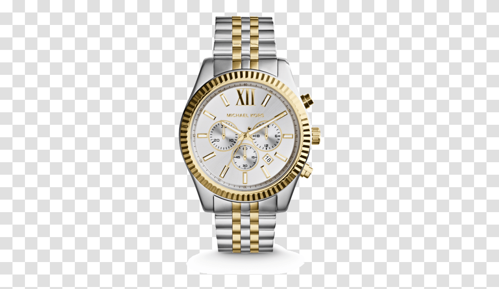 Michael Kors Gold Silver, Wristwatch, Clock Tower, Architecture, Building Transparent Png