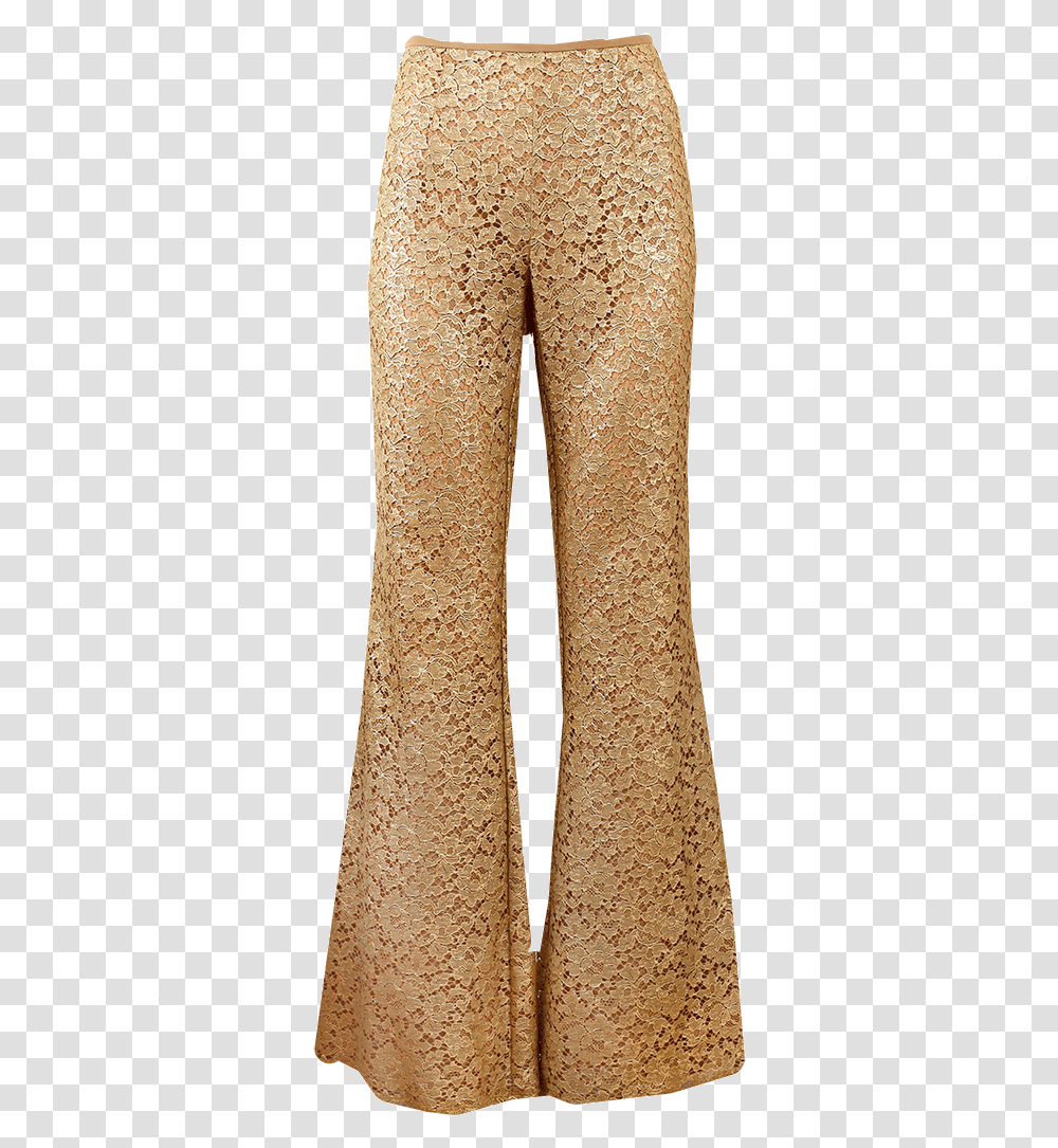 Michael Kors Metallic Guipure Lace Flared Pants In Gold Menhires Pola Paz, Clothing, Rug, Architecture, Building Transparent Png