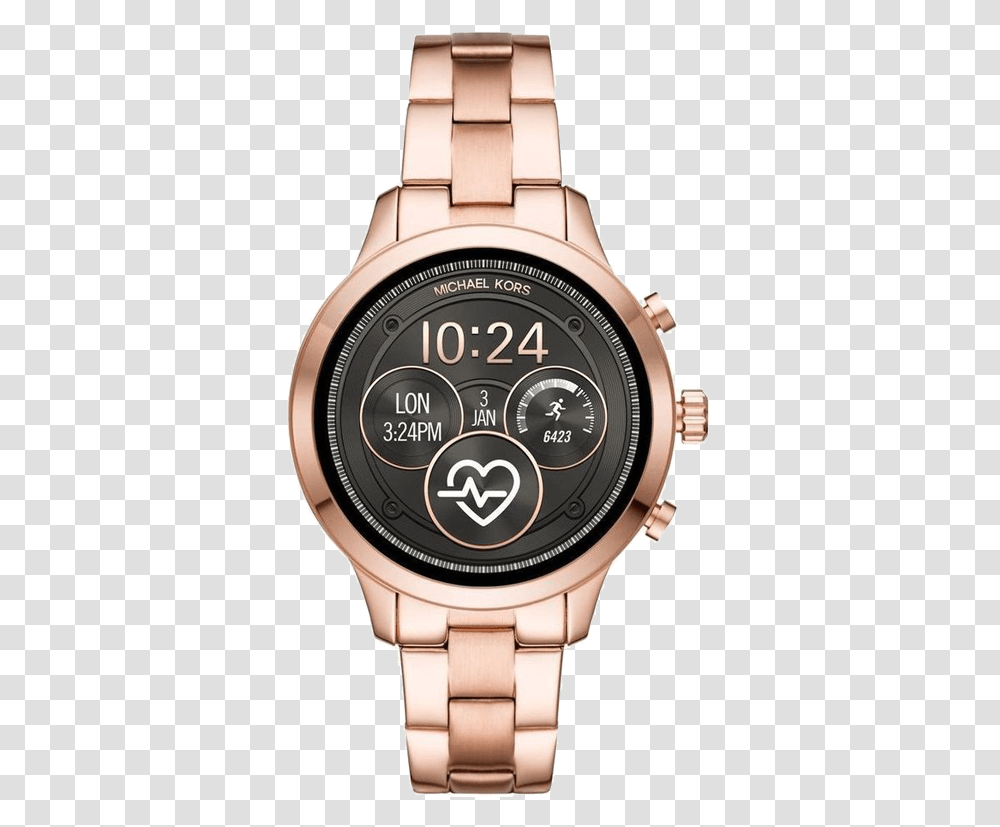 Michael Kors Smartwatch Rose Gold, Wristwatch, Digital Watch Transparent Png