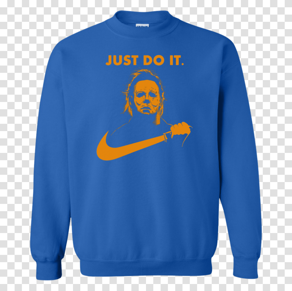 Michael Myers Halloween Just Do It Sweater, Apparel, Sleeve, Long Sleeve Transparent Png