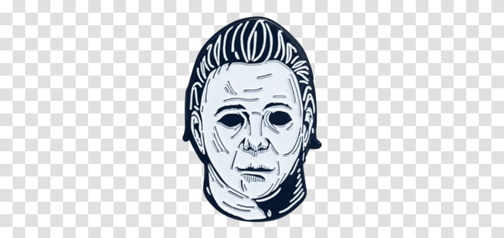 Michael Myers Pin Shittty Stufff Sketch, Head, Skin, Face, Drawing Transparent Png