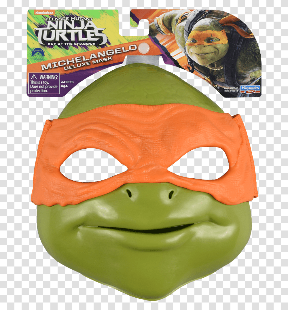 Michelangelo Deluxe Mask Ninja Turtles Costume Out Of The Shadows, Person, Human, Alien, Birthday Cake Transparent Png