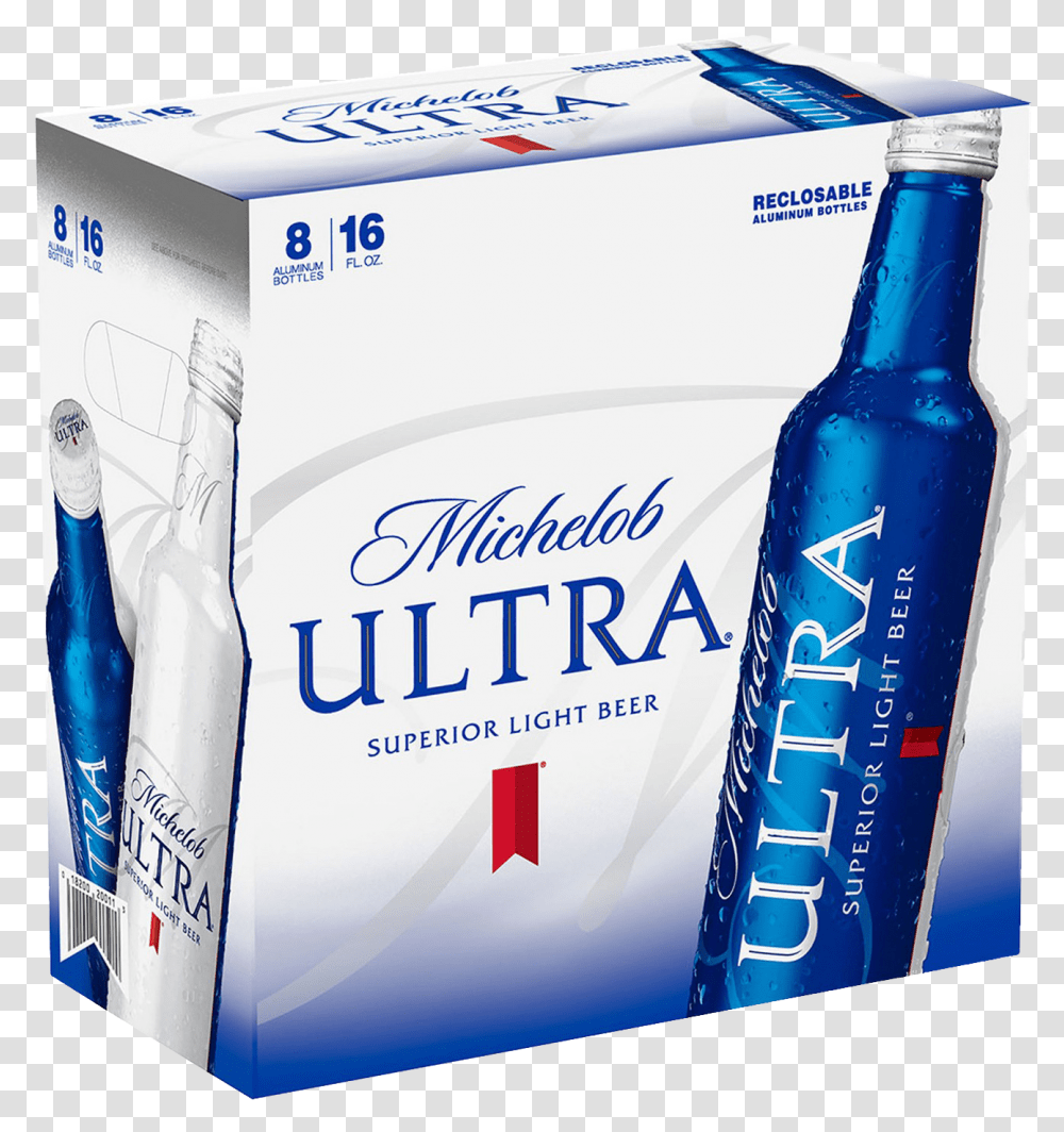 Michelob Ultra Light Aluminum Bottles, Beverage, Drink, Alcohol, Beer Transparent Png