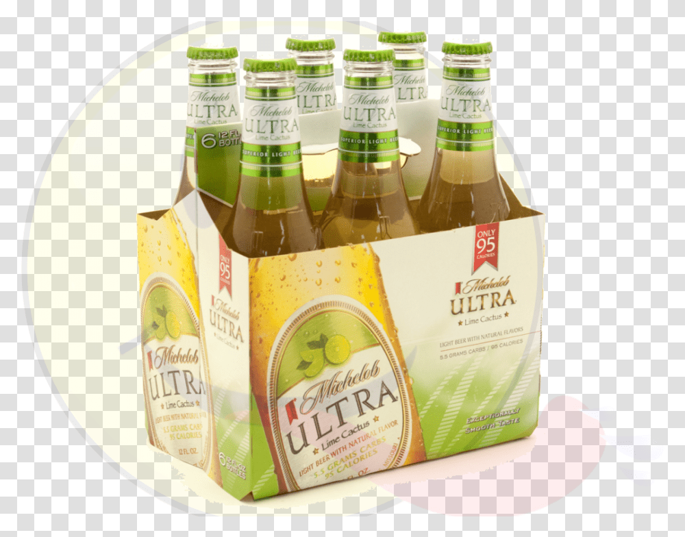 Michelob Ultra Lime Beer Bottle, Alcohol, Beverage, Drink, Lager Transparent Png