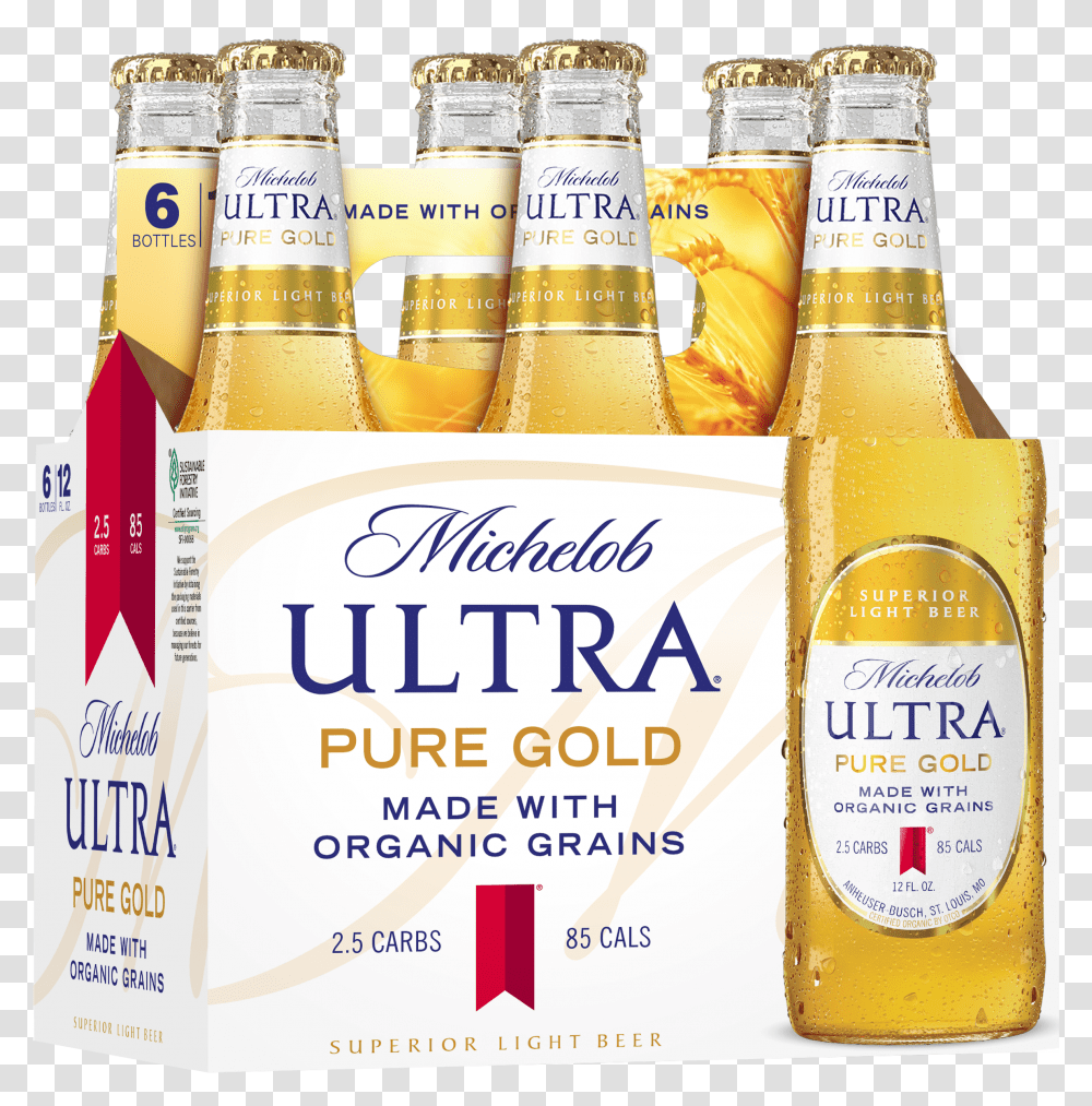 Michelob Ultra Pure Gold Transparent Png