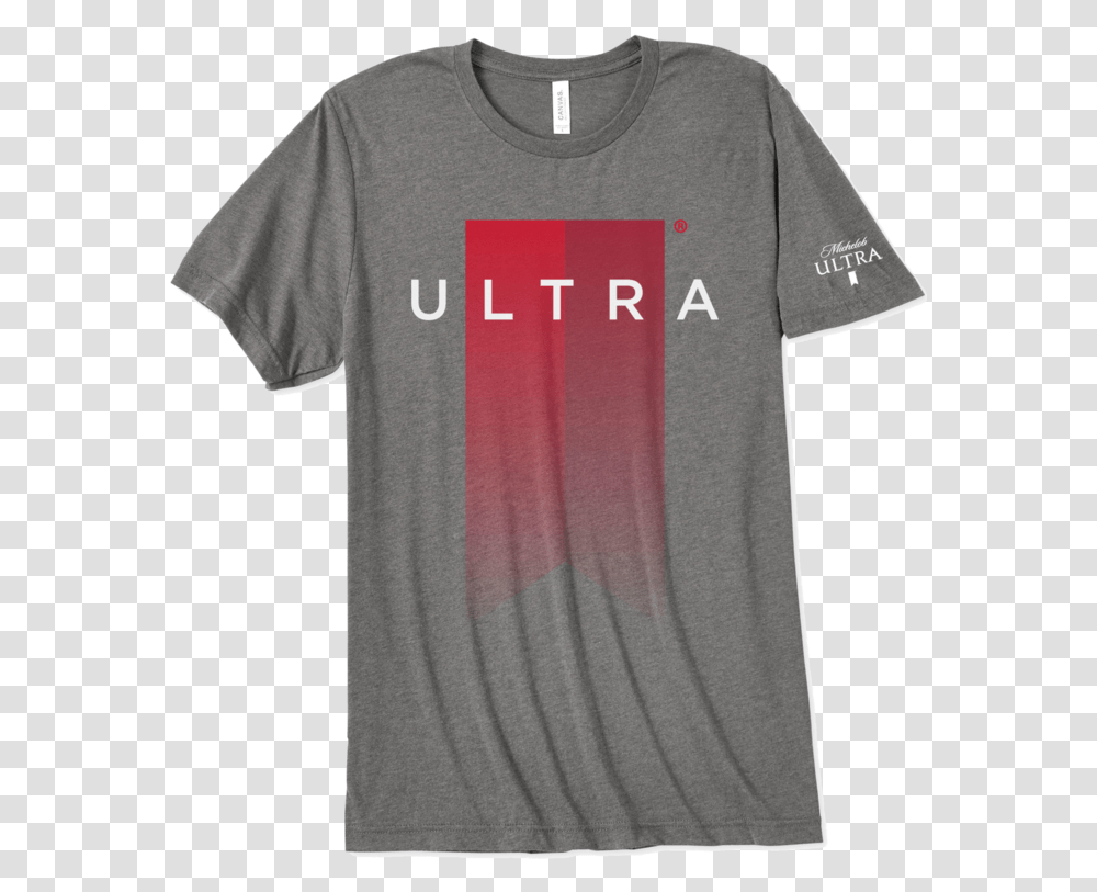 Michelob Ultra Ribbon Grey T Shirt Number, Clothing, Apparel, T-Shirt, Sleeve Transparent Png