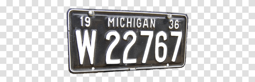 Michigan 1936 License Plate Vintage Car, Vehicle, Transportation Transparent Png
