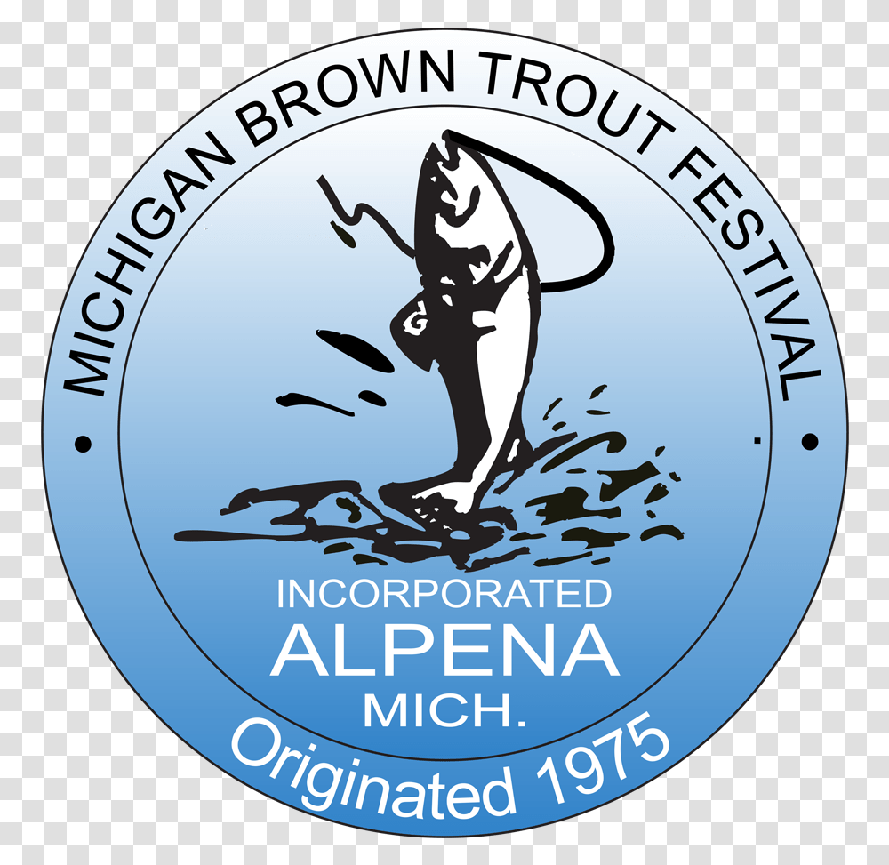 Michigan Brown Trout Festival Illustration, Logo, Trademark, Label Transparent Png