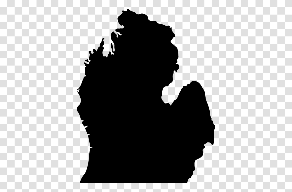 Michigan Clipart Outline, Silhouette, Person, Human, Hair Transparent Png