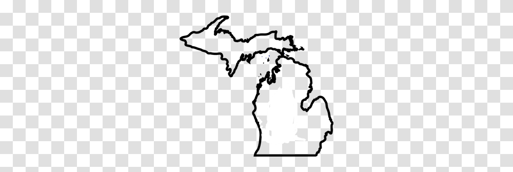 Michigan Map Thick Outline Clip Arts For Web, Silhouette, Arrow Transparent Png