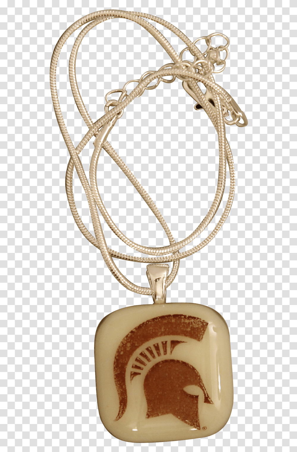Michigan State University Spartan Glass Necklace Pendant, Jewelry, Accessories, Accessory, Diamond Transparent Png