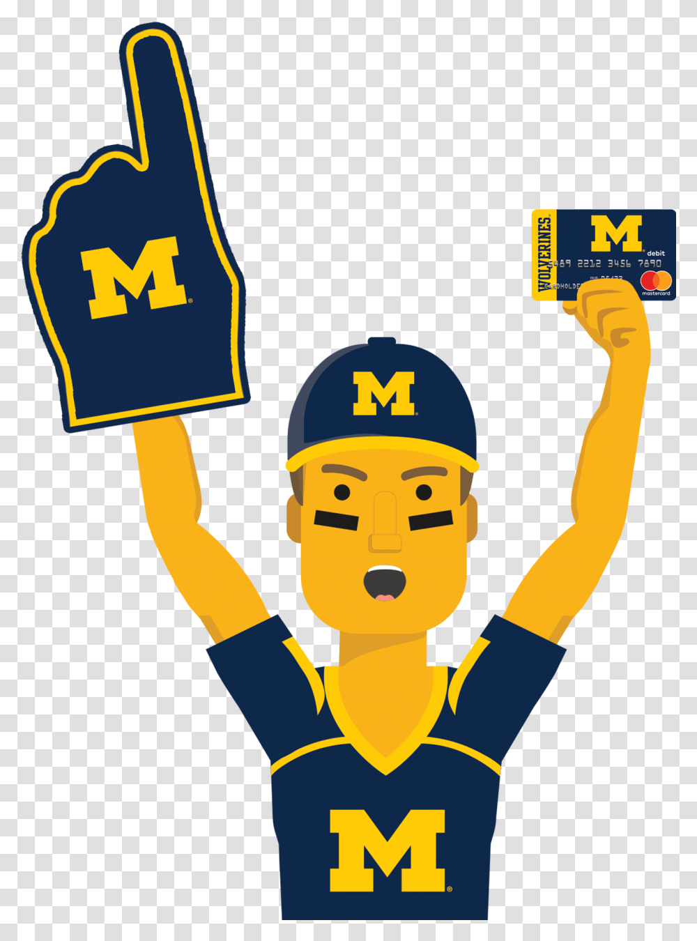 Michigan Ultimate Fan Holding The Michigan Wolverines Usc Fan Clipart, Person, Light, Face, People Transparent Png