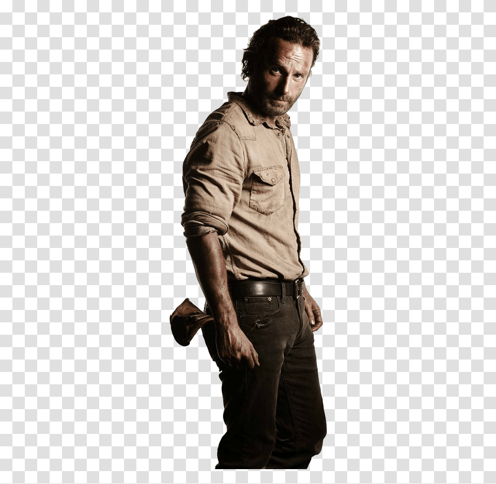 Michonne Rick E Daryl, Person, Human, Pants Transparent Png