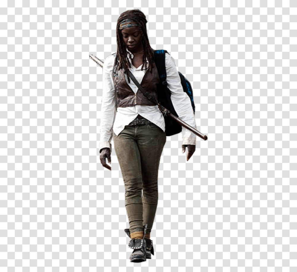 Michonne The Walking Dead, Person, Jacket, Coat Transparent Png