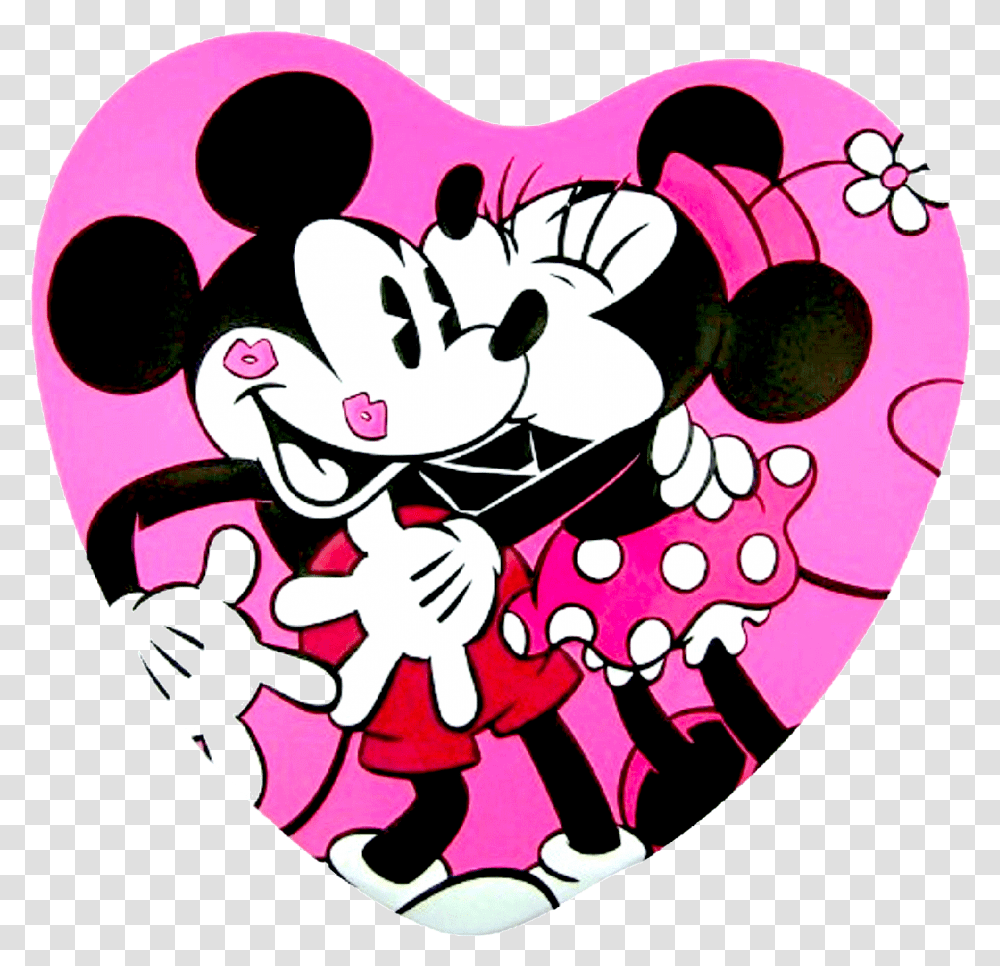 Mick & Minn Hot Pink Heart Mickey And Minnie Svg, Plectrum, Graphics, Label, Text Transparent Png