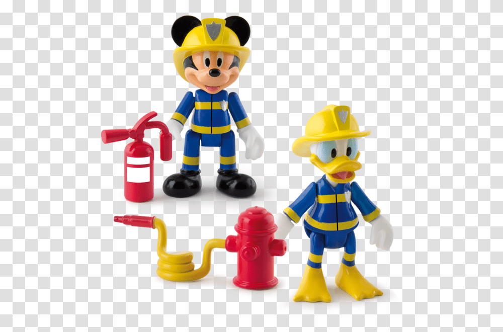 Mickey Amp Donald To The Rescue 2 Pack Clipart Mickey Pompier, Person, Human, Fireman, Super Mario Transparent Png