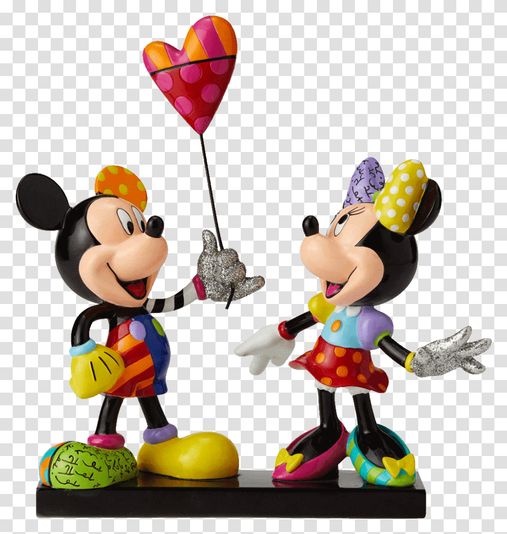 Mickey Amp Minnie Limited Edition Romero Britto Mickey And Minnie Limited Edition, Figurine, Toy, Super Mario Transparent Png