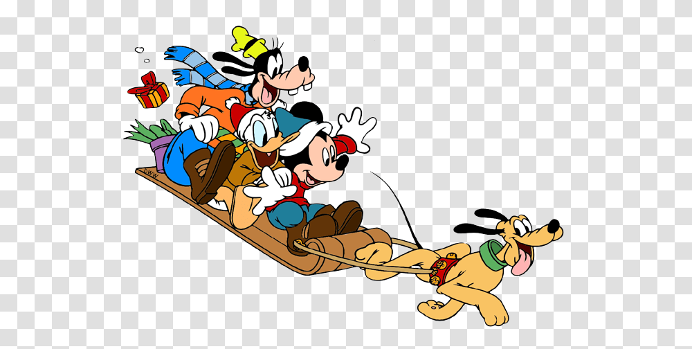 Mickey And Friends Christmas Clip Art Disney Clip Art Galore, Sled, Dogsled, Bobsled Transparent Png