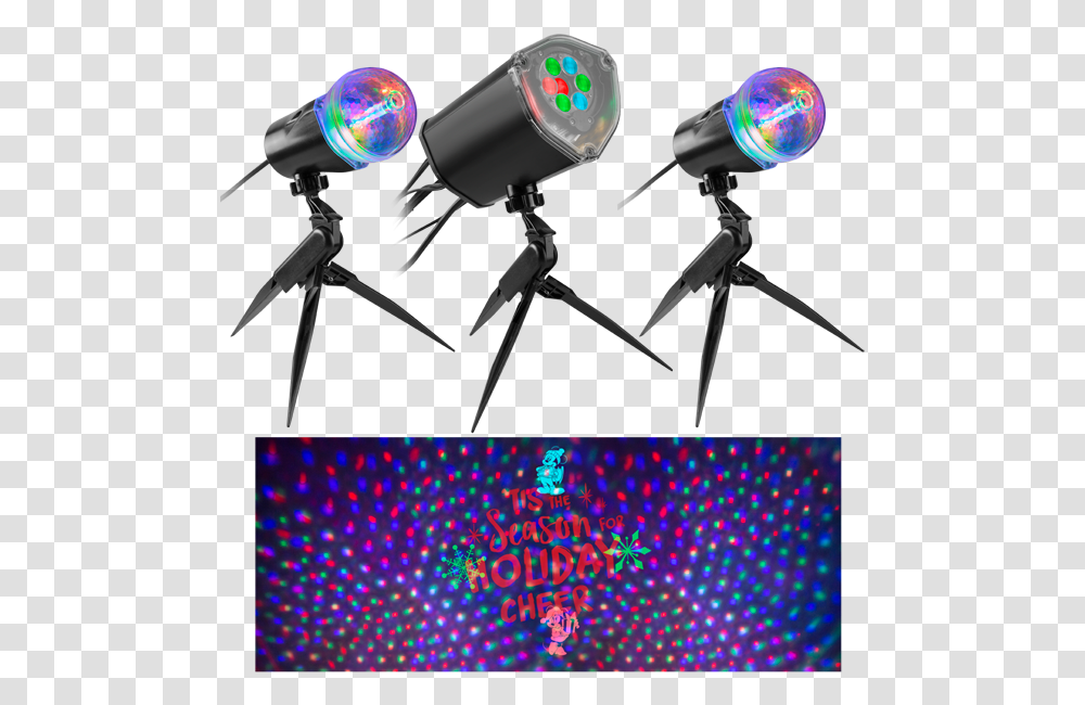 Mickey And Friends Lightsync Led Projection Spotlights Gemmy, Tripod, Telescope, Laser, Monitor Transparent Png