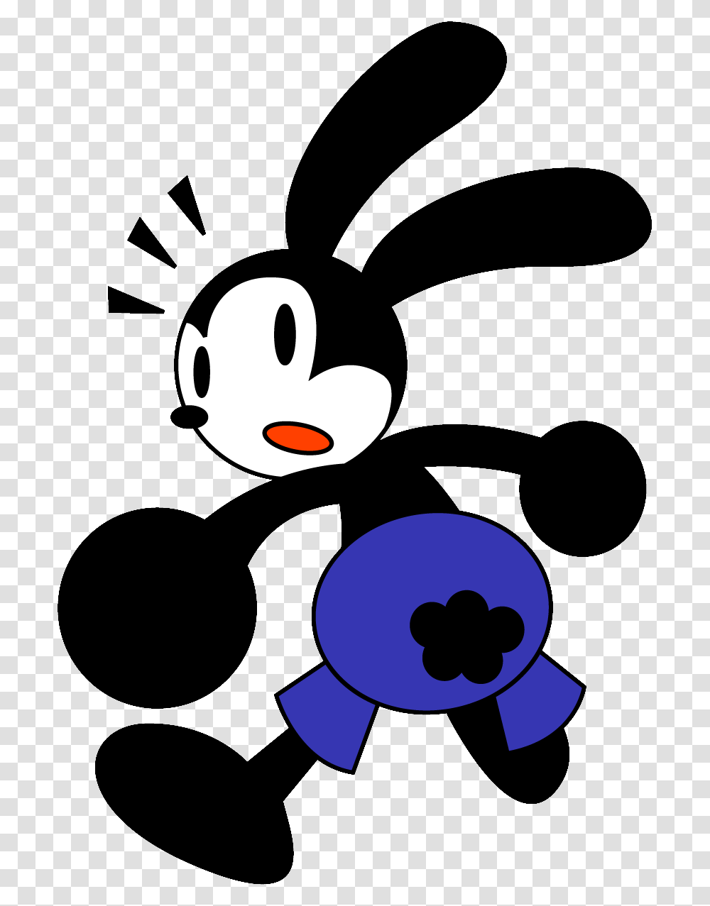 Mickey And Friends Wiki Oswald The Lucky Rabbit And Friends, Stencil, Silhouette Transparent Png