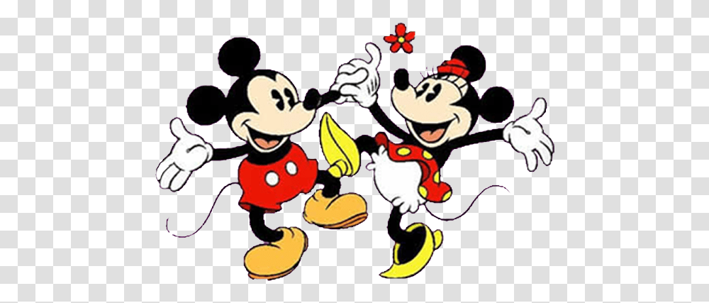 Mickey And Minnie Background, Floral Design Transparent Png