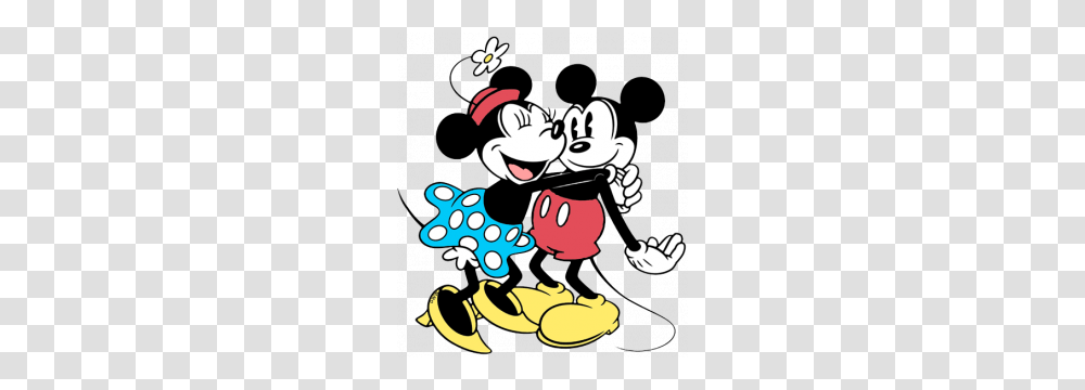 Mickey And Minnie Hugging Classic Mickey Mouse And Friends Clip, Label Transparent Png