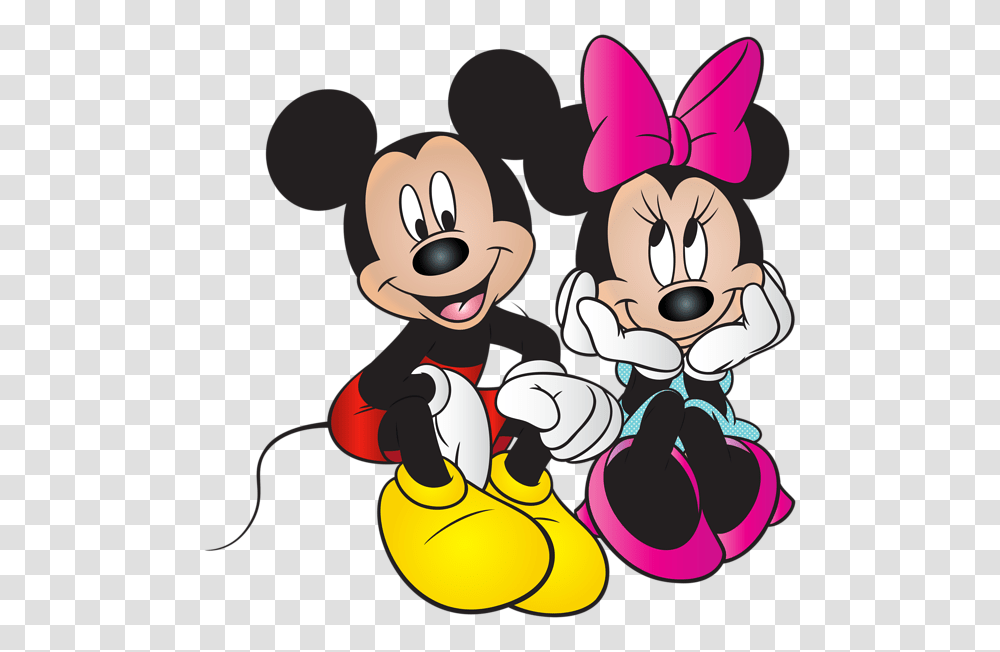 Mickey And Minnie Mouse Free Clip Art Gallery, Drawing, Doodle, Crowd Transparent Png
