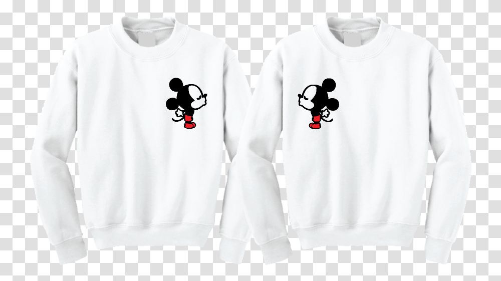 Mickey And Minnie Mouse Name, Apparel, Sweatshirt, Sweater Transparent Png