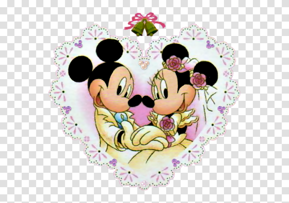 Mickey And Minnie Wedding Anniversary, Floral Design, Pattern Transparent Png