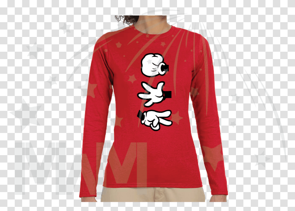 Mickey Christmas Shirt, Sleeve, Apparel, Long Sleeve Transparent Png