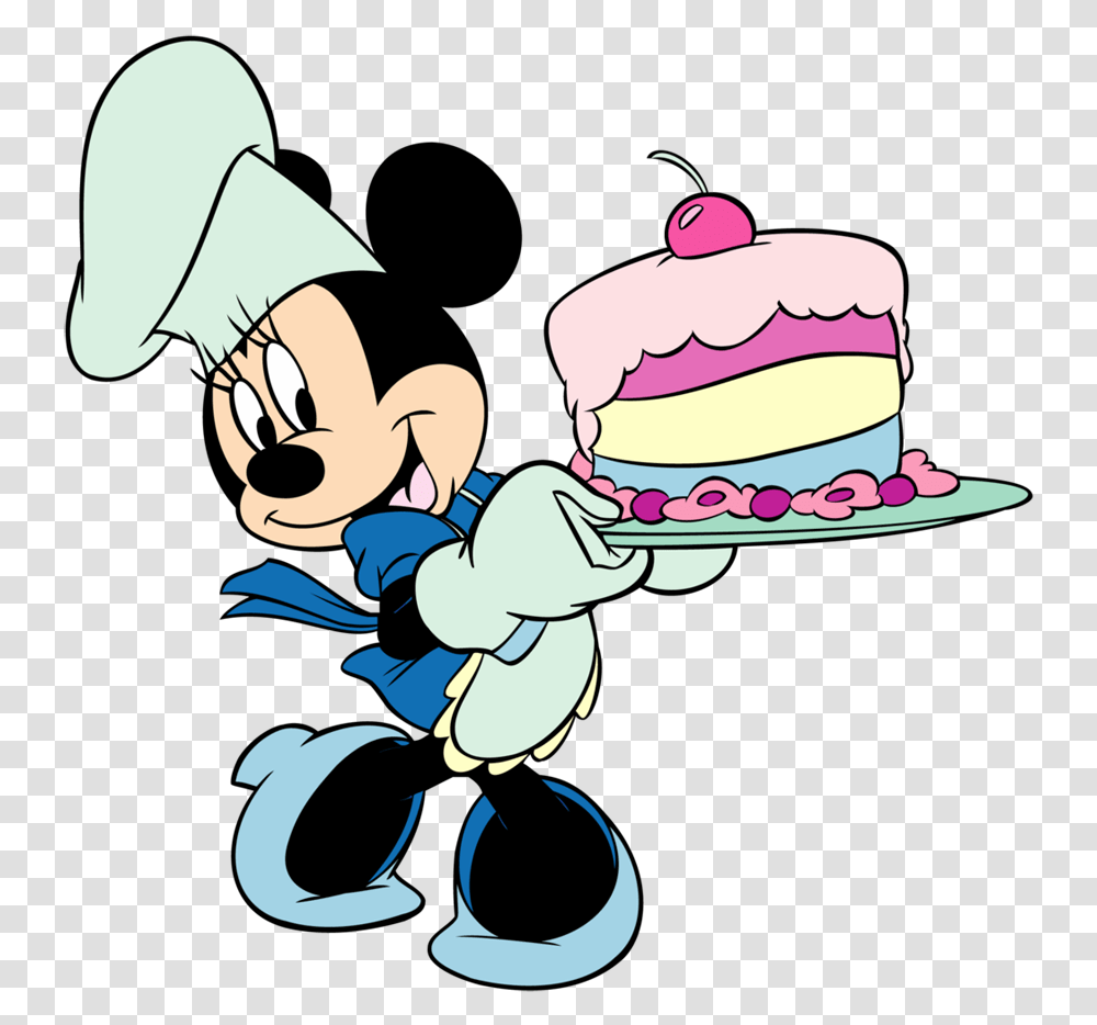 Mickey Clipart Birthday Minnie Mouse With Birthday Cake, Clothing, Costume, Meal, Food Transparent Png