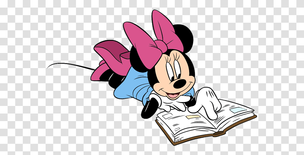 Mickey Clipart Reading Minnie Mouse Reading A Book, Porcelain, Pottery Transparent Png