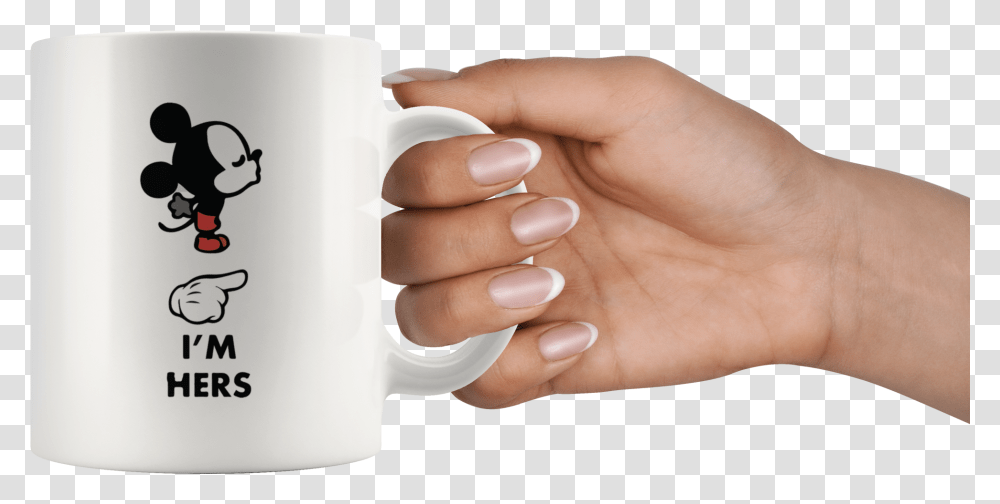 Mickey Disney Couple MugClass Coffee Mug Hand, Person, Human, Coffee Cup, Nail Transparent Png