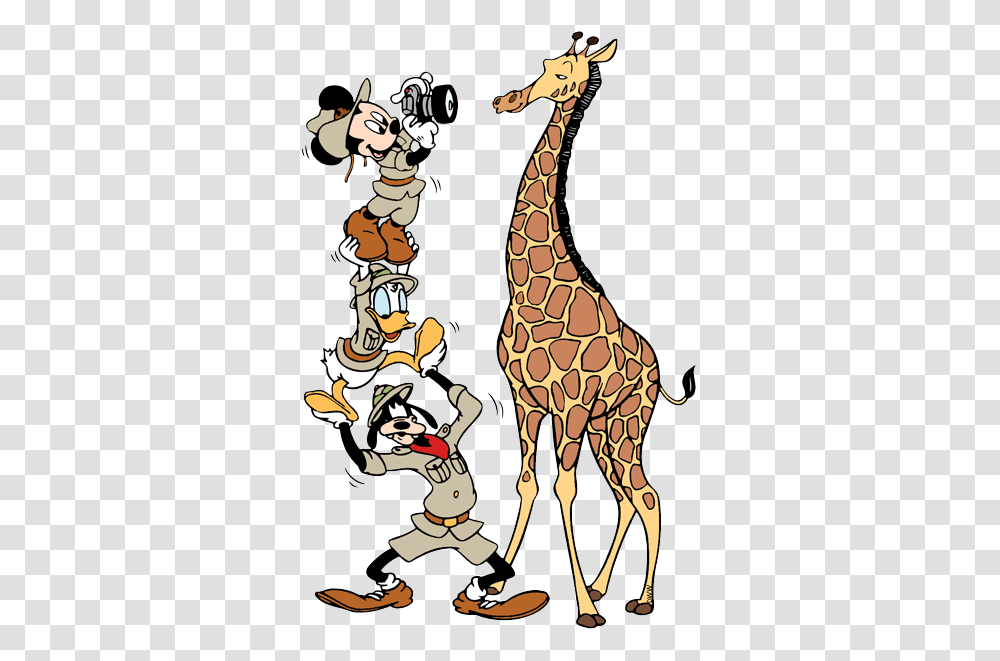 Mickey Donald And Goofy Clip Art Disney Clip Art Galore, Giraffe, Wildlife, Mammal, Animal Transparent Png