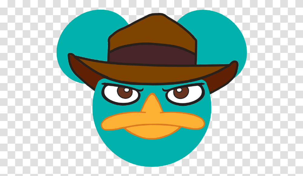 Mickey Face Perry The Platypus Clipart Phineas And Roblox Perry Face, Clothing, Apparel, Cowboy Hat, Sun Hat Transparent Png