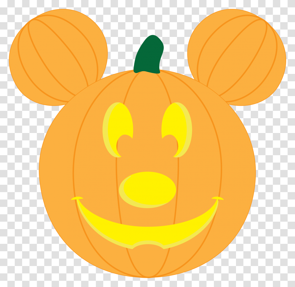 Mickey Halloween Pumpkin Clipart, Vegetable, Plant, Food, Lantern Transparent Png