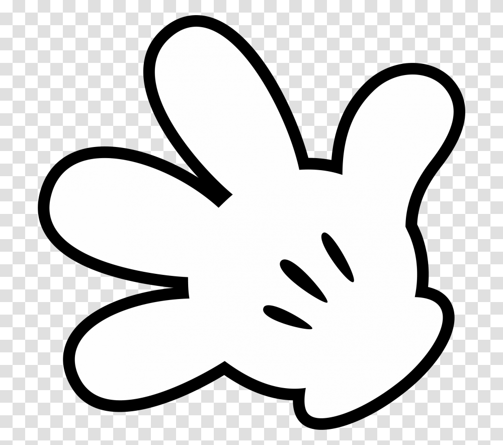 Mickey Hand, Stencil, Silhouette, White, Texture Transparent Png