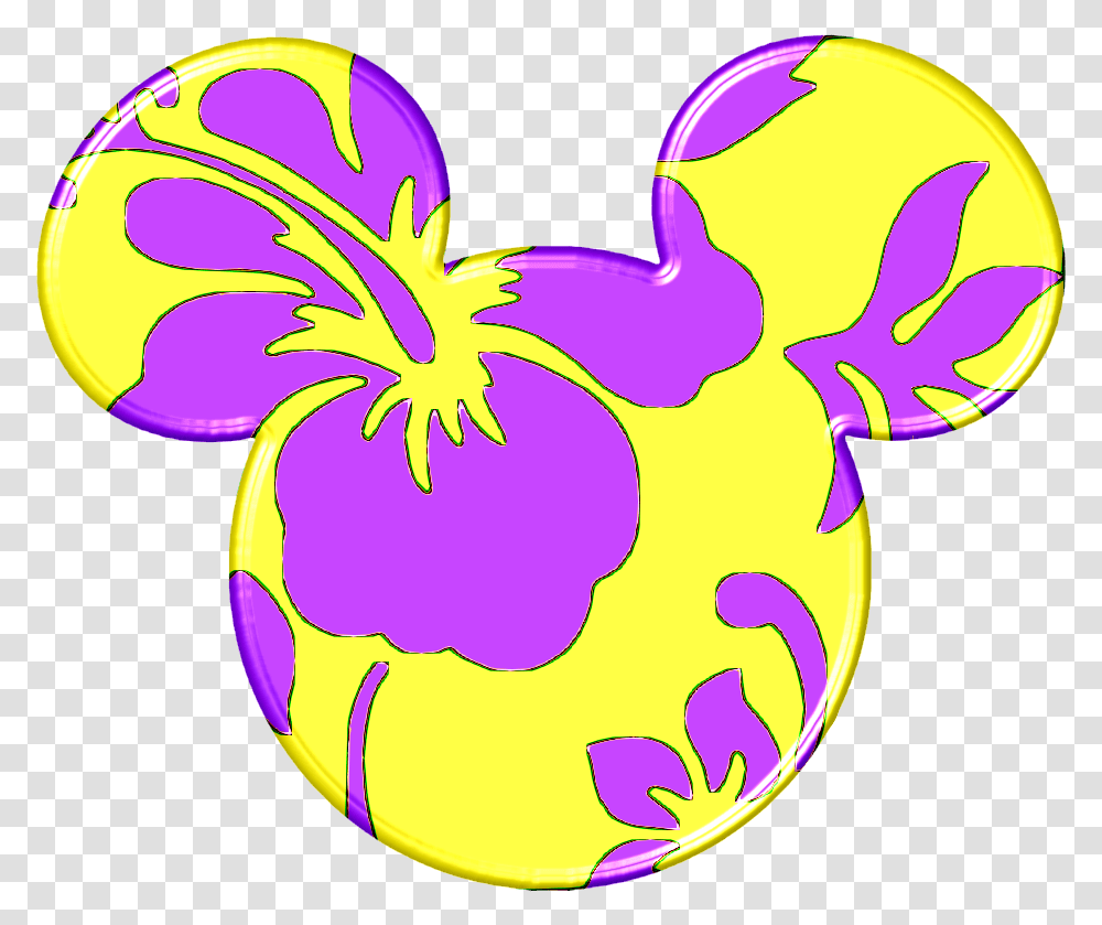 Mickey Heads Hawaiian Style Translucent Silhouette Mickey Mouse Ears, Pattern, Egg Transparent Png